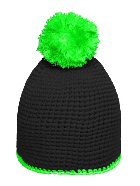 cappello-invernale-personalizzato-myrtle-beach-pompon-hat-with-contrast-stripe-black-neon-green-60.webp