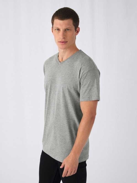 Maglietta da uomo personalizzata B&C Collection Exact V-Neck