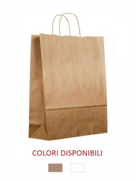 Buste di carta sealing colore avana o bianco - 25x11x24 cm
