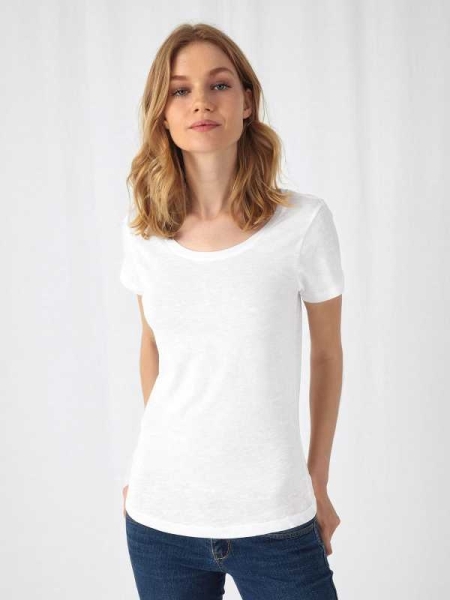 Maglietta da donna personalizzata B&C Collection Inspire Slub T /Women