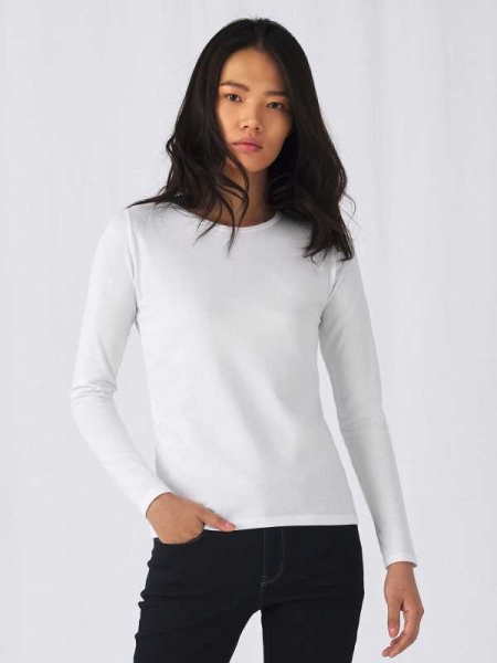Maglietta da donna personalizzata B&C Collection #E190 LSL /women