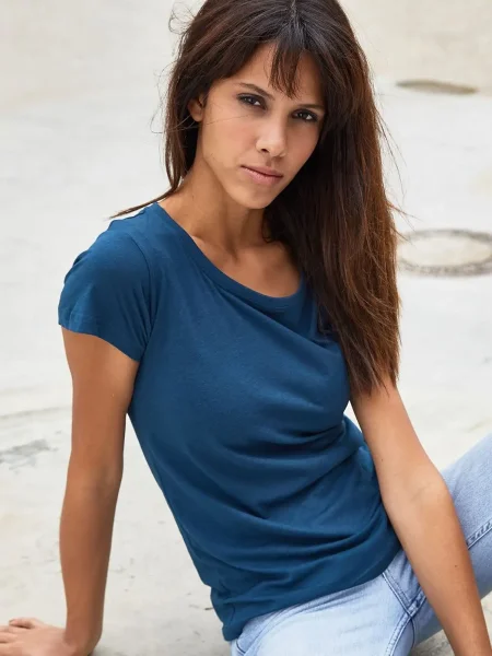T shirt donna da personalizzare girocollo in cotone organico