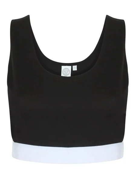 top-allenamento-donna-corto-alla-moda-skinnifit-cosmic-black-white-7.webp