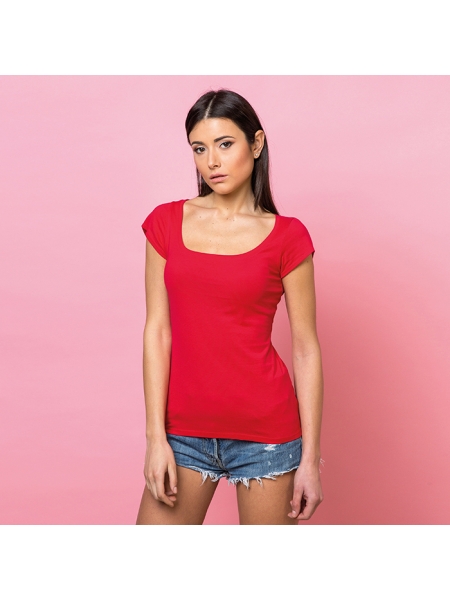 T-shirt con scollatura tonda lady