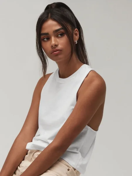 Canotta girocollo donna personalizzata corta Bella Canvas Racerback