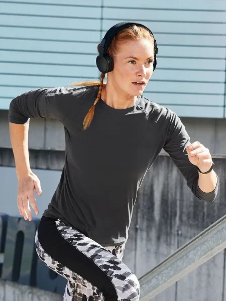 Maglietta sportiva per donna personalizzata James & Nicholson Ladies' Sports Shirt Long-Sleeved