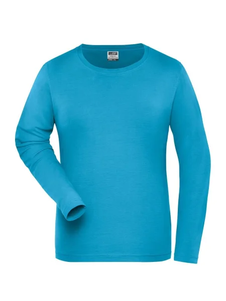 maglietta-da-donna-personalizzata-james-nicholson-ladies-bio-stretch-longsleeve-work-solid-turquoise-81.webp