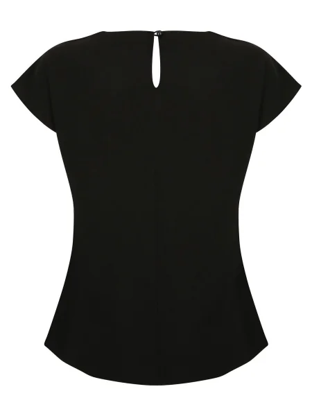 t-shirt-donna-personalizzata-henbury-ladies-pleat-front-s-s-blouse-black-14.webp