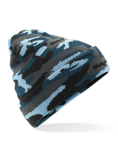 Cappello invernale personalizzato Beechfield Camo Cuffed Beanie