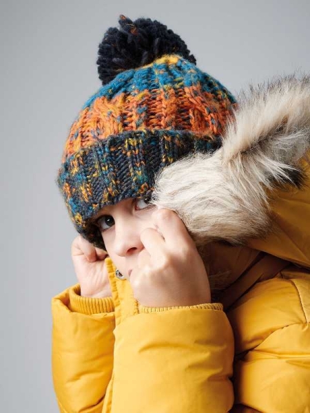 Cappello invernale bambino personalizzato Beechfield Junior Corkscrew Beanie