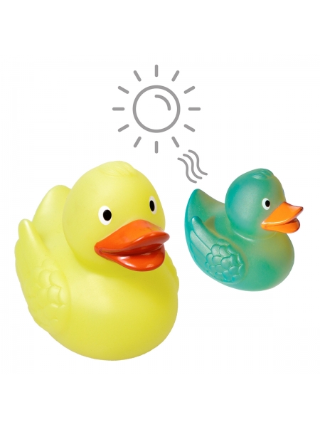 Paperella galleggiante personalizzata MBW Squeaky duck, Colour Changing UV