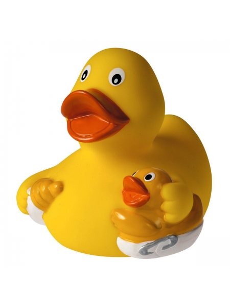 Paperella galleggiante personalizzata MBW Squeaky duck, baby bottle
