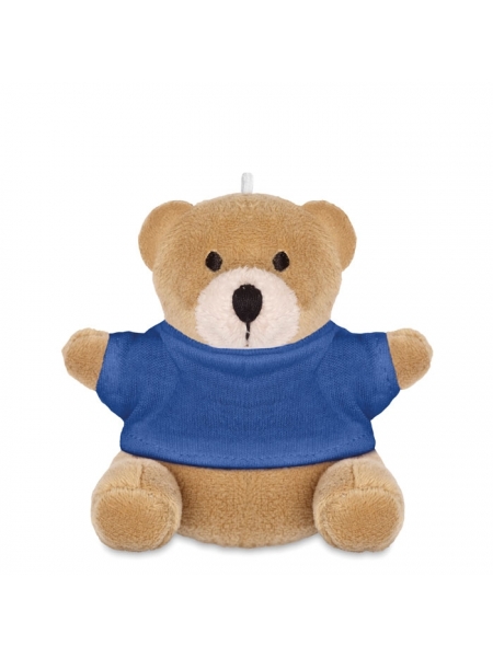MINI PELUCHE CON T-SHIRT AZZURRA DA PERSONALIZZARE 