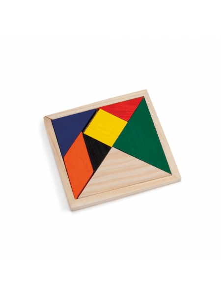 Puzzle in legno con pezzi multicolori