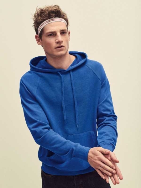 Felpa uomo personalizzata Fruit of the Loom Lightweight Hooded Sweat