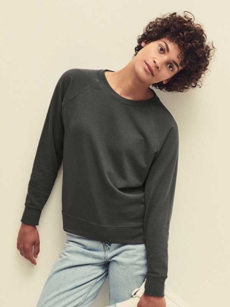 Felpa donna personalizzata Fruit of the Loom Lightweight Raglan Sweat