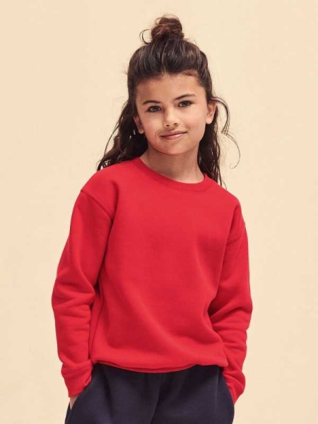 Felpa bambino personalizzata Fruit of the Loom Premium Set-In Sweat