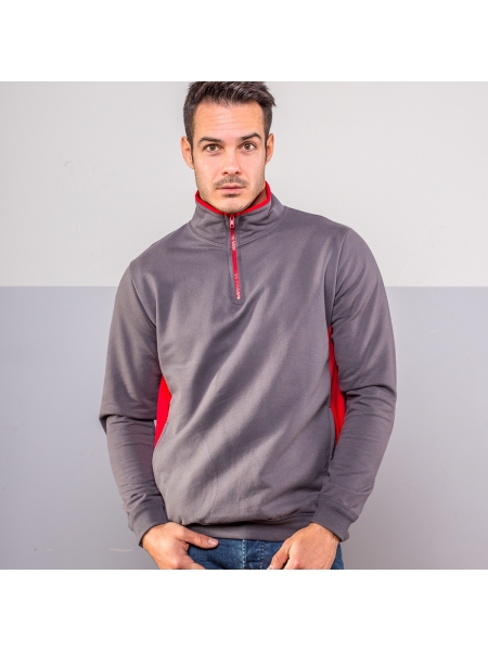 Felpa Contrast half zip sweat Colore Italiano