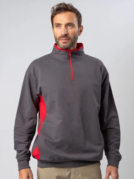 Felpa Contrast half zip sweat Colore Italiano