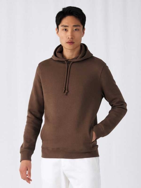 Felpa da uomo personalizzata B&C Collection Organic Hooded