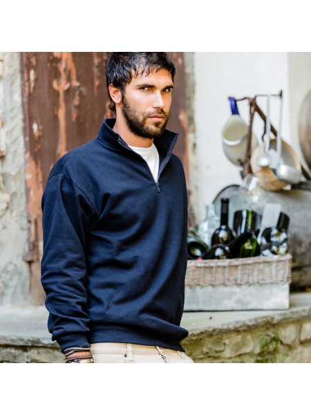 Felpa Half Zip Sweat Colore Italiano