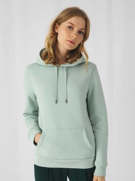 Felpa da donna personalizzata B&C Collection QUEEN Hooded