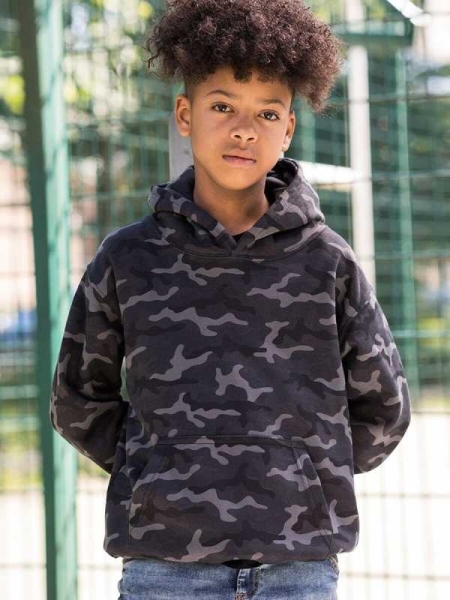 Felpa bambino personalizzata Just Hoods AWDis Camo Hoodie