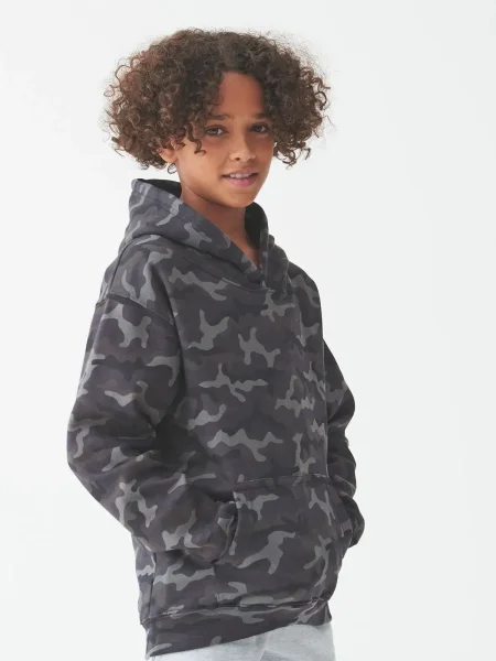 Felpa bambino personalizzata Just Hoods AWDis Camo Hoodie