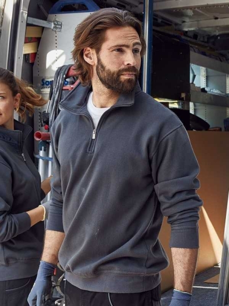 1 Felpa da lavoro personalizzato James Nicholson Workwear Half Zip Sweat