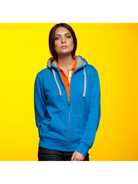 Felpa da donna personalizzata James & Nicholson Ladies' Lifestyle Zip-Hoody