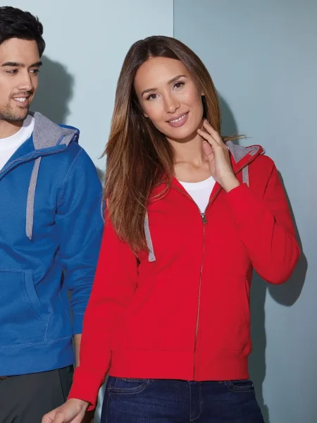 Felpa da donna personalizzata James & Nicholson Ladies' Lifestyle Zip-Hoody