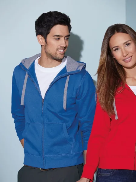 Felpa da uomo personalizzata James & Nicholson Men's Lifestyle Zip-Hoody