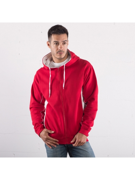 Felpa Contrast Hooded Sweat Full Zip Colore Italiano