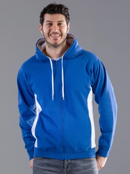 Felpa Contrast Hooded Sweat Full Zip Colore Italiano