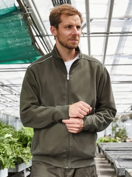 Felpa da lavoro da uomo personalizzata James & Nicholson Men's Workwear Sweat-Jacket - Solid
