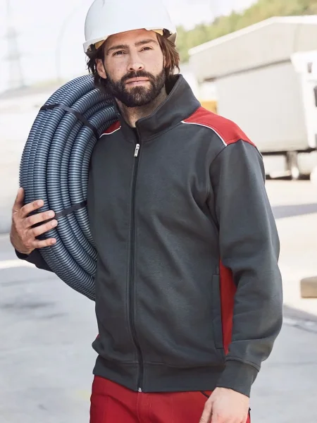 Felpa da lavoro da uomo personalizzato James & Nicholson Men's Workwear Sweat Jacket - Color