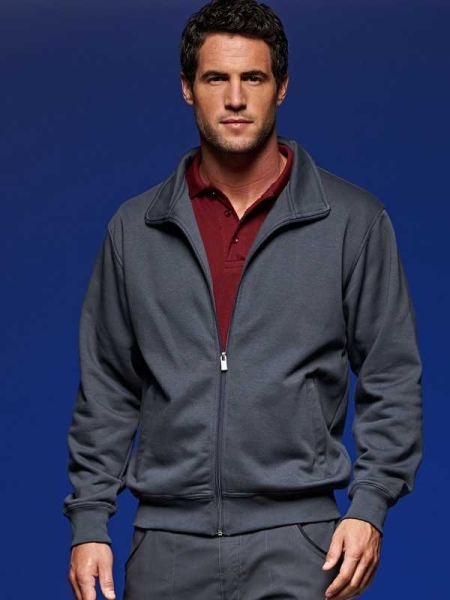 Felpa da lavoro personalizzata James & Nicholson Workwear Sweat Jacket