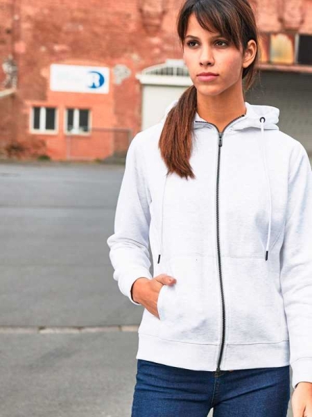 Felpa da donna personalizzata James & Nicholson Ladies' Zip Hoody