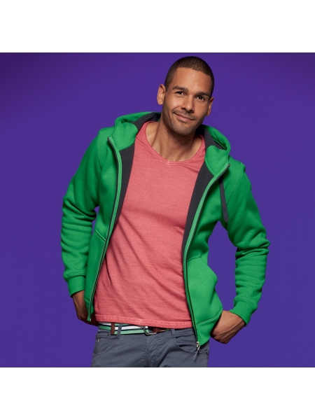 1 Felpa da uomo personalizzata James Nicholson Men s Doubleface Jacket