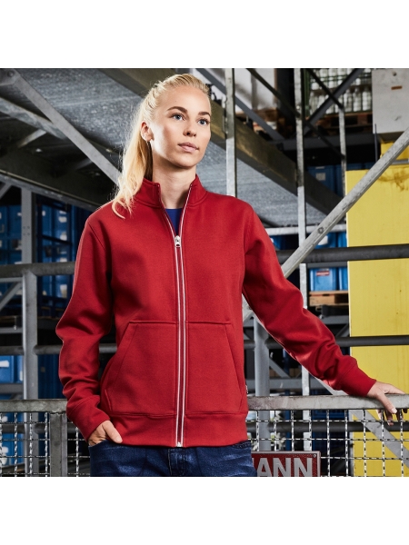 Felpa da donna personalizzata James & Nicholson Ladies' Doubleface Work Jacket - Solid