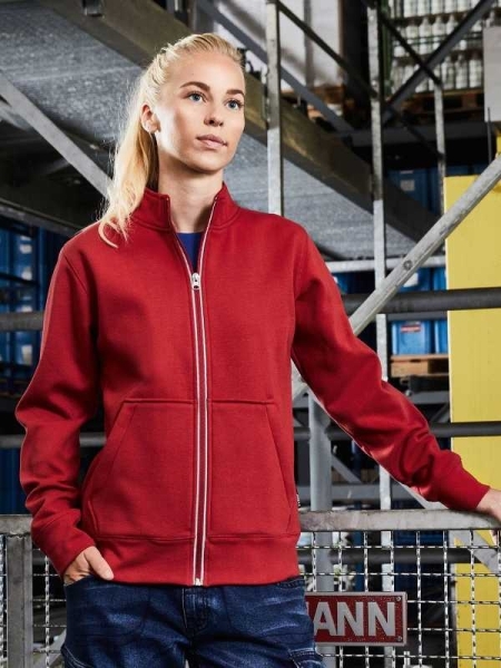 Felpa da donna personalizzata James & Nicholson Ladies' Doubleface Work Jacket - Solid