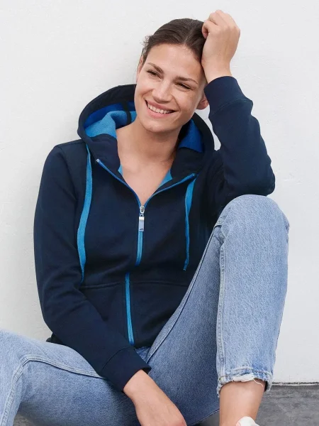 Felpa da donna personalizzata James & Nicholson Ladies' Doubleface Jacket