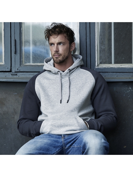 Felpa Two-Tone Hooded Sweatshirt TeeJays