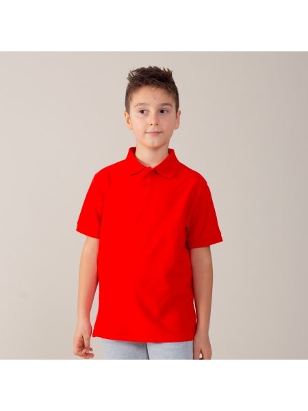 Polo con logo aziendale Evolution Bambino Black Spider