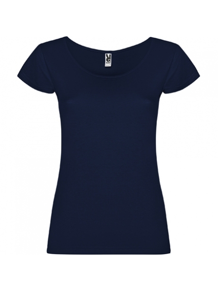 ULLA POPKEN Basic Top Wrinkles Line Women's T-Shirts, blue navy, 42-44