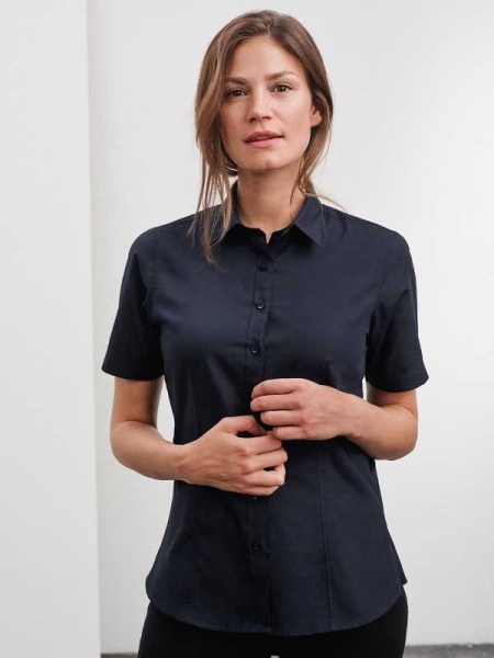Camicia da donna personalizzata James & Nicholson Ladies' Shirt Shortsleeve Poplin