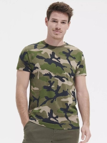 Maglietta da uomo personalizzabile Sol's Camo Men