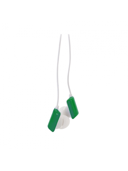 Auricolari colorati con pad rettangolari e astuccio di plastica