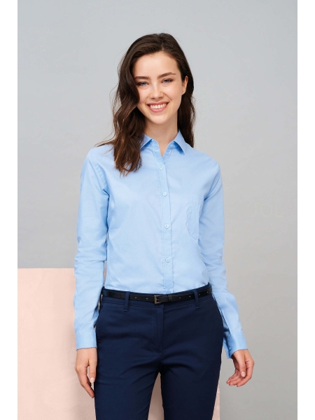 Camicia classica donna personalizzata Sol's Business Women
