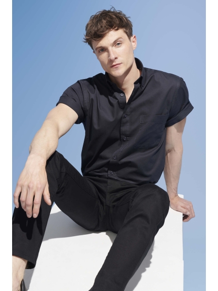 Camicia a maniche corte da uomo personalizzata Sol's Brooklyn